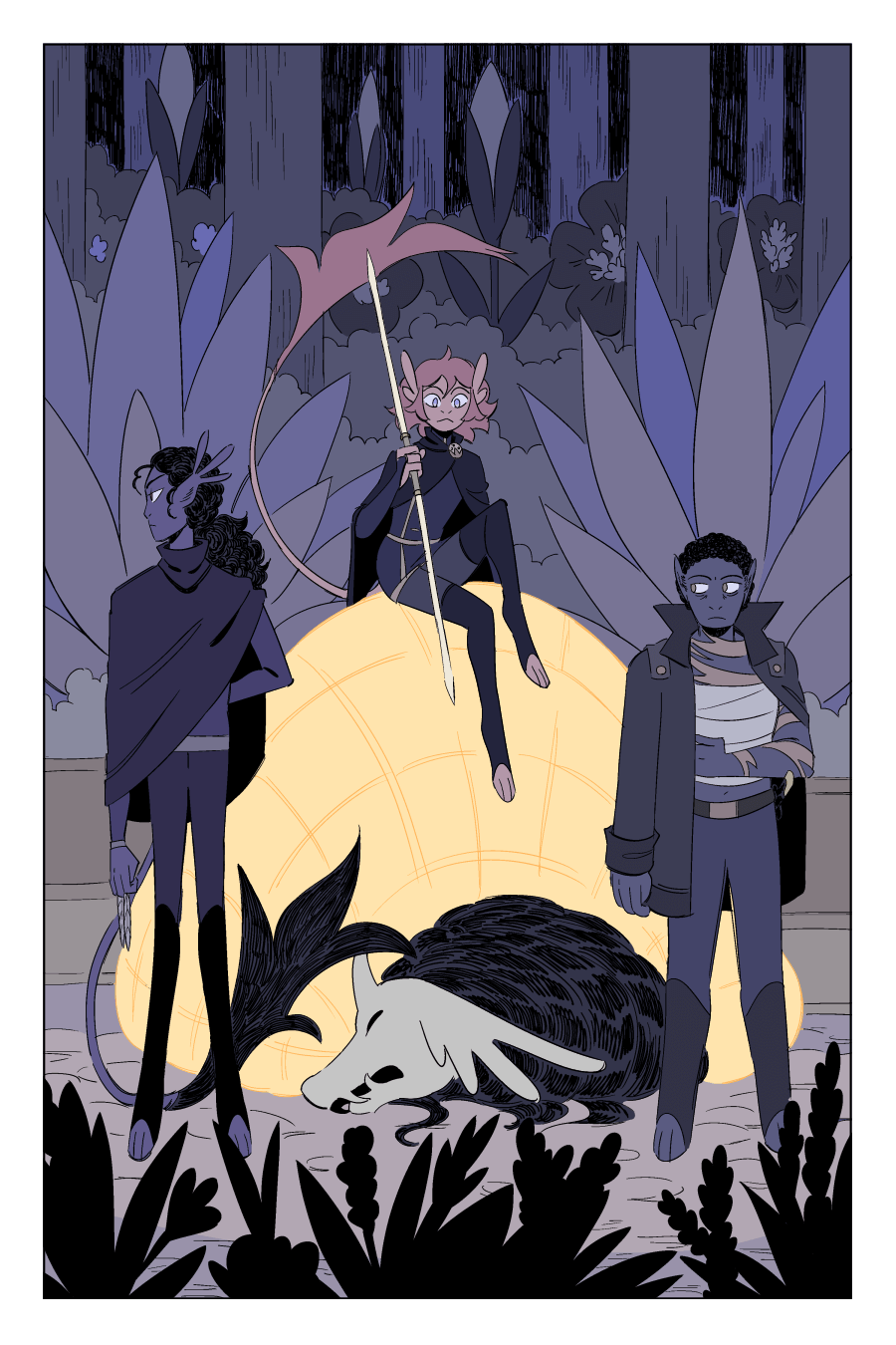 The taikese tracking team posing around their successfully caught quarry, Khut.