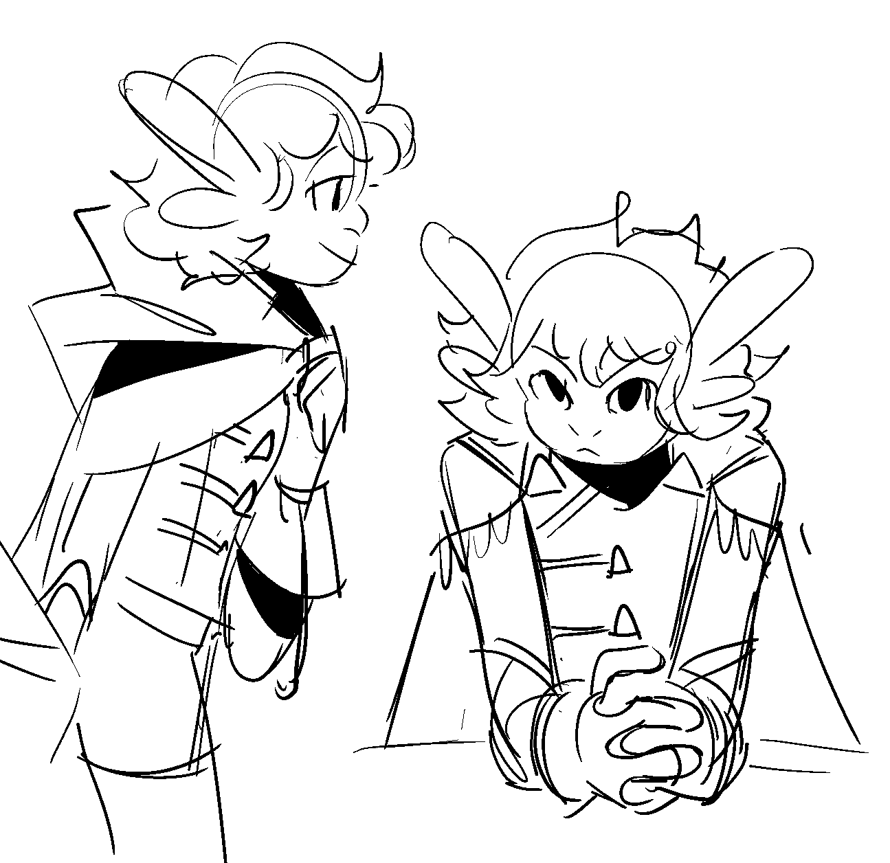 A couple sketches of Malik dressed in his prince attire